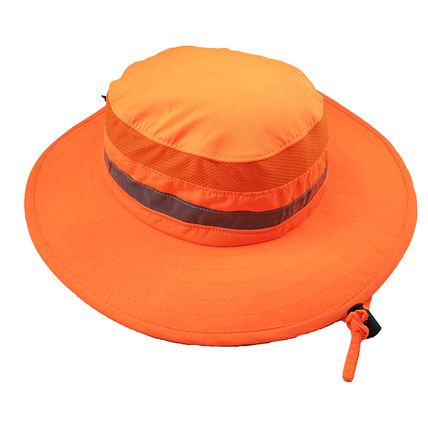 High Visibility Outdoor Work Crew Water Repellent Hat with Reflective Hatband XL