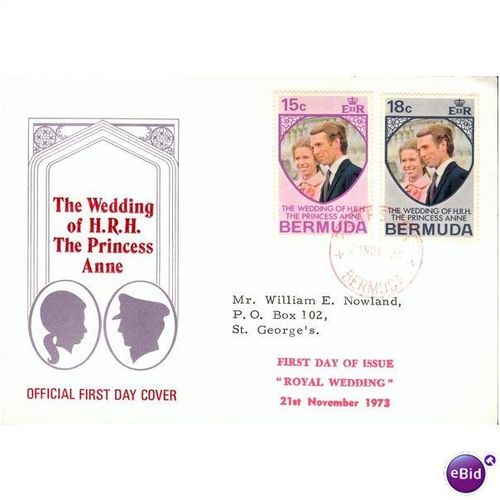 Bermuda FDC 1973 - 297-298 - Wedding Of Princess Anne