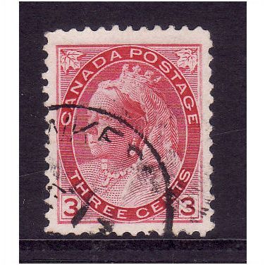 CANADA 1898 3c ROSE CARMINE SG 156 FINE USED #2