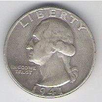 USA QUARTER DOLLAR 1941