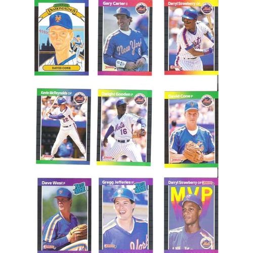 1989 Donruss baseball New York Mets team set 28 cards- 2 Strawberry, Carter