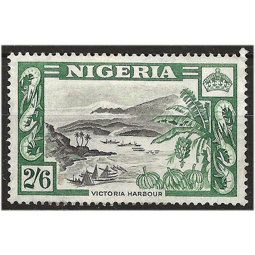 Nigeria 1953 SG77 2/6d Black & Green Mounted Mint (poor gum) . ..