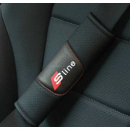 2Pcs High Quality Car Seat Belt Shoulder Cushion Cover Pad Fit For Audi Sline