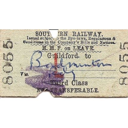 S.R. Edmondson Ticket - Guildford to Badminton