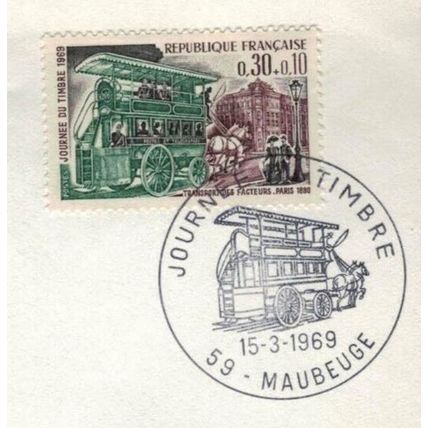 ZAYIX Trains / Railroads - 1969 France FDC Maubeuge Paris Railway 032322SM66
