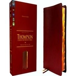Nkjv, Thompson Chain-Reference Bible, Genuine Leather, Calfskin, Burgundy, Red L