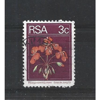 SouthAfrica.SG350 3c Geranium.Variety Unchecked.Fine Used.Sep25c