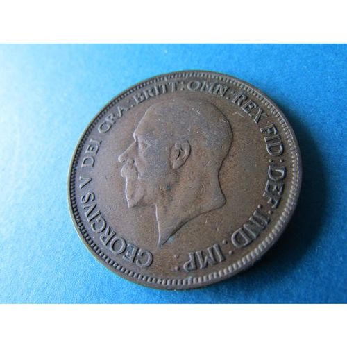 1931 GEORGE V ONE PENNY FREE POST COIN - 2. T