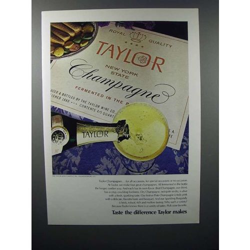1972 Taylor Champagne Ad - Taste the Difference