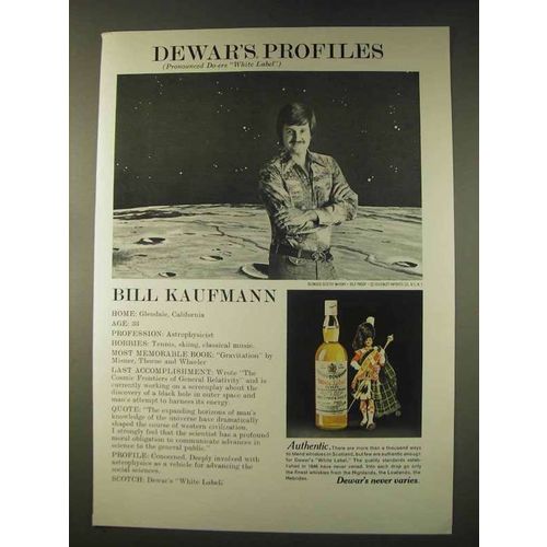 1976 Dewar's White Label Scotch Ad - Bill Kaufmann