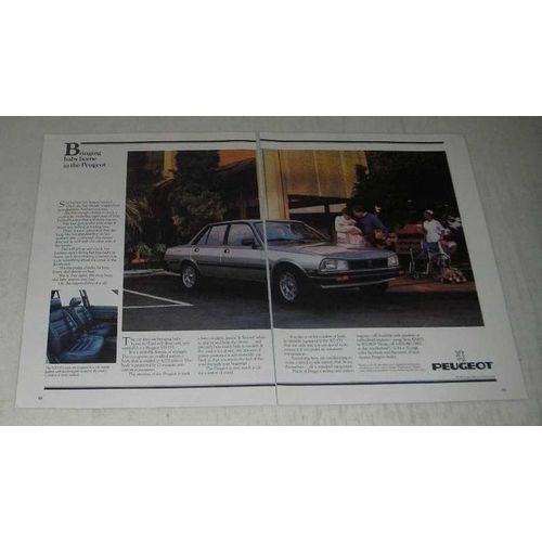 1984 Peugeot 505 STI Ad - Bringing Baby Home