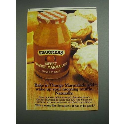 1984 Smucker's Sweet Orange Marmalade Ad - Muffin