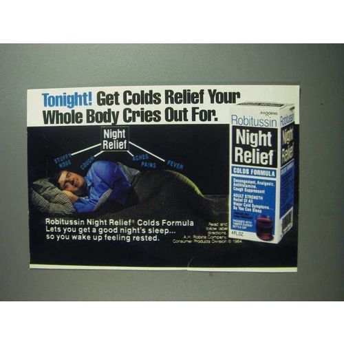 1984 Robitussin Night Relief Ad - Whole Body Cries For
