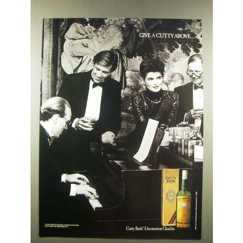 1986 Cutty Sark Scotch Ad - Give a Cutty Above