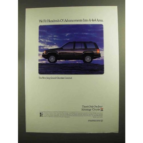 1992 Jeep Grand Cherokee Limited Ad - Advancements