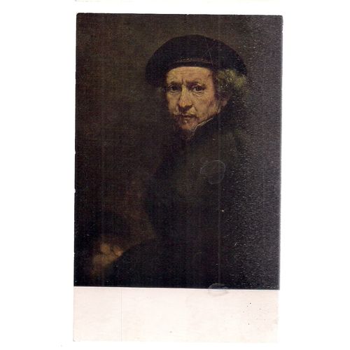 SELF PORTRAIT by Rembrandt unused vintage postcard National Gallery Washington /