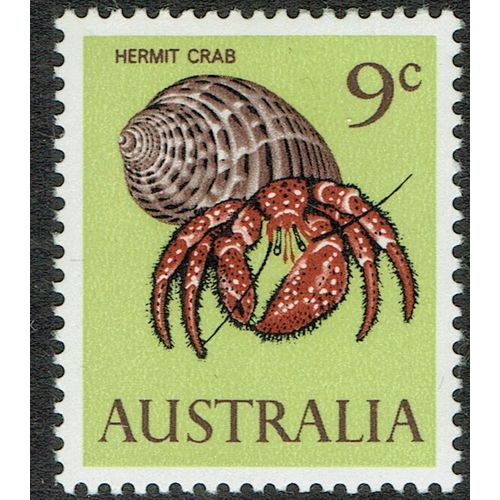 Australia 1966 Decimal Currency 9c Brown Red Purple Black and Yellow SG390 MM