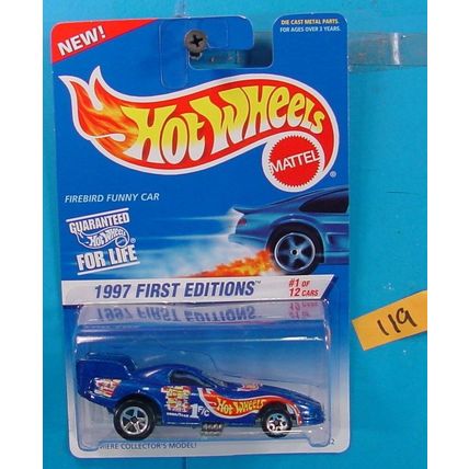 C119 HOT WHEELS 1997 FIRST EDITIONS SERIES FIREBIRD FUNNY CAR #509 NEW ON CARD