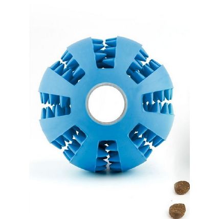 Toy Silicone Ball Feeding Dog Pupply Cat Nontoxic Bite Resistant Pet Exercise UK