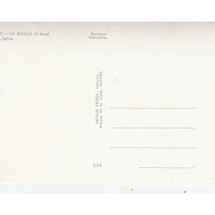 La Bouille L'Eglise France Postcard unused VGC