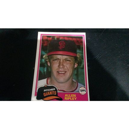 1981 Topps Card # 144 Allen Ripley Very Good-Excellent (4) San Francisco Giants