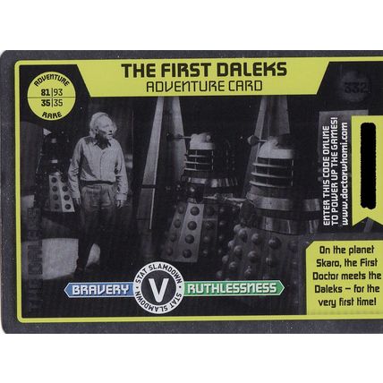 Doctor Who Monster Invasion Extreme TCG 332 The First Daleks Rare