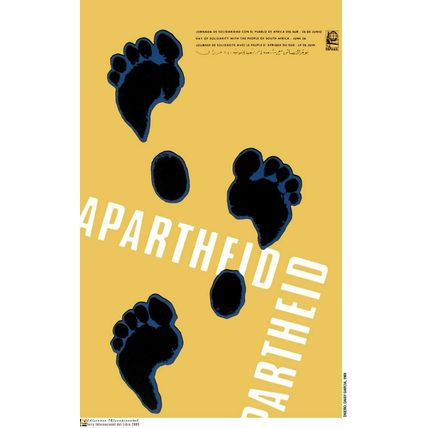 Political POSTER.Set of 5.Africa Solidarity Propaganda.Apartheid graphic art