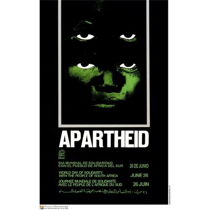 Political POSTER.Set of 5.Africa Solidarity Propaganda.Apartheid graphic art