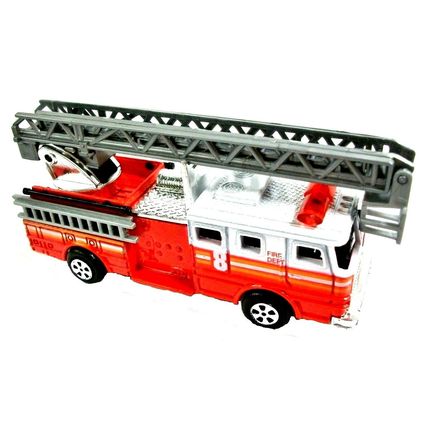 Red Fire Engine Ladder Truck Die Cast Metal Collectible Pencil Sharpener
