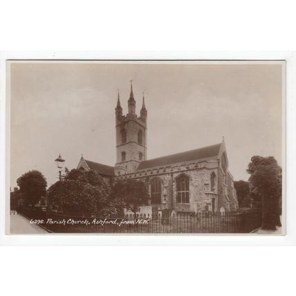 The Parish Church Ashford Postcard Kent 6398