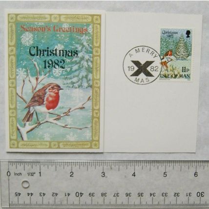 1982 Isle of Man Post Office 1st Day Christmas Card