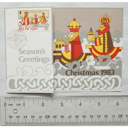 1983 Isle of Man Post Office 1st Day Christmas Card