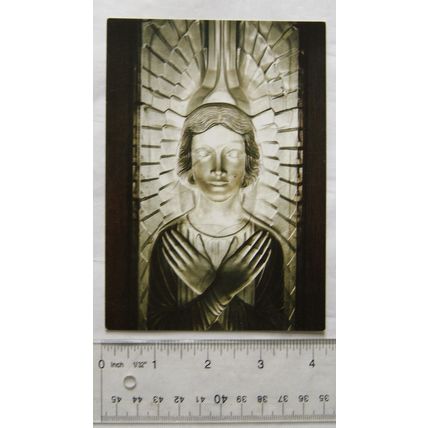 old Postcard, The Lalique Glass Angel, St Matthews Church, Millbrook, Jersey