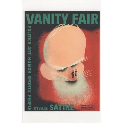 Lovers On Fantasy Giant Nose Art Deco Painting Magazine Postcard