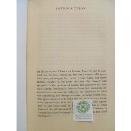 VATICAN JOURNAL 1921-1954 by ANNE O'HARE McCORMICK 1957 1st FIRST EDITION HCDJ