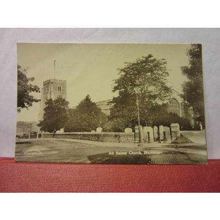 ALL SAINTS CHURCH, MAIDSTONE, KENT unused postcard RP /