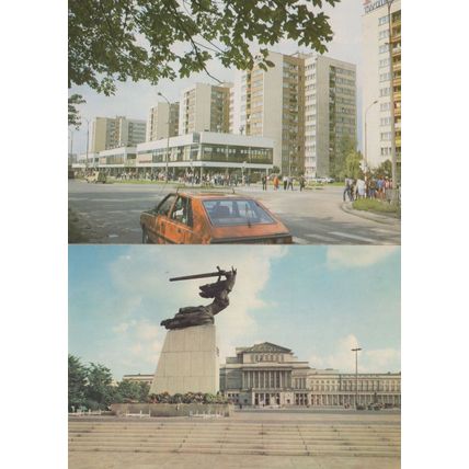Warsaw Poland Aleja Floriana Kobylinskiego 2x Postcard s