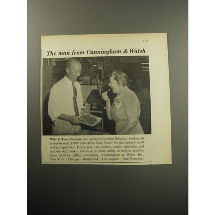 1957 Cunningham & Walsh Ad - Why is Tom Batman