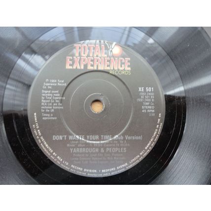 Yarbrough & Peoples 1984 7" Single Don't Waste Your Time b/w Dub Version