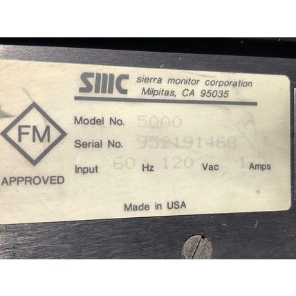 SENTRY 5000,SIIIC 5000,SMC SIERRA MONITOR 5000 SENSOR ALARM CONTROLLER,SA