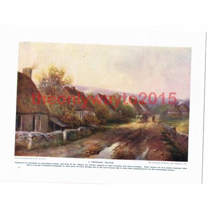 Tipperary Village, Ireland, Book Illustration (Print), c1920