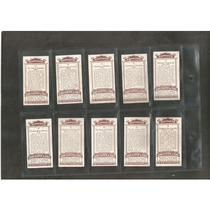 Original Vintage Cigarette Cards Full Set of 25 Napoleon Cards 1916