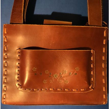 Beautiful Dark Brown Leather El Portal Handbag