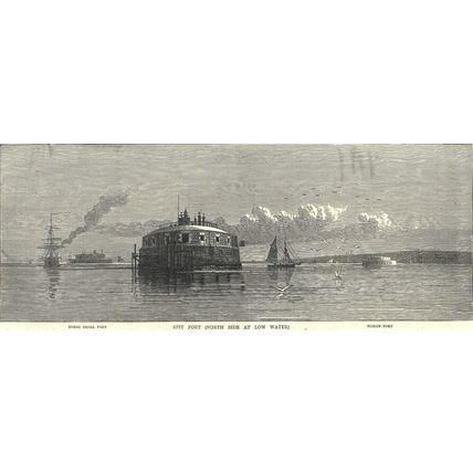 NEW SEA PORTS AT SPITHEAD 1872 Portsmouth VICTORIAN ENGRAVINGS