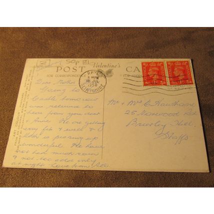 Valentines Postcard - Gwrych Castle from West Abergele - Artist E.W Trick A2046