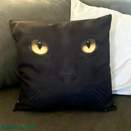 CAT Cushion Animal Cover Printed Pillow CASE Sofa Home Decor 45 x 45cm 18'' UK A