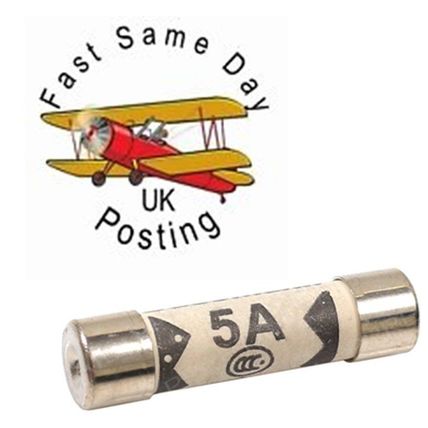5 x Domestic Fuses Plug Top Household Mains 13 , 5 , 3amp Cartridge Fuses