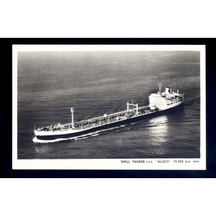 TA0840 - Shell Oil Tanker - Aluco - postcard