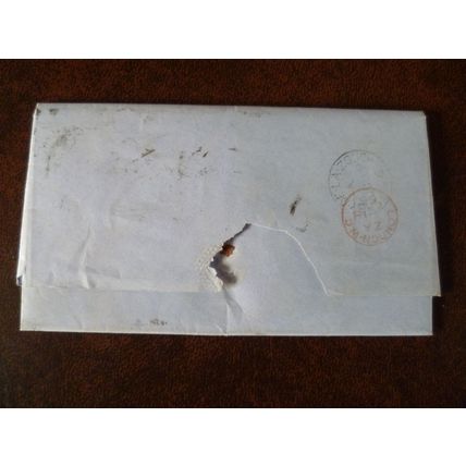 1866 GB QV 1d Red stamp 84 entire Late Fee Fisher Solicitors Ashby de la Zouch