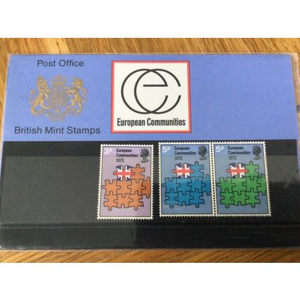 GB 1973 Britain's Entry to EU European Community SG919 - 921 presentation pack